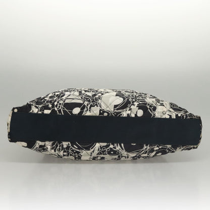 Chanel Kaleidoscope Chain Tote Quilted Printed Satin, BLACK, SILK, Shoulder bag