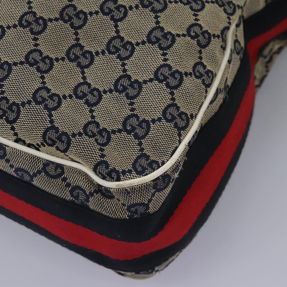 Gucci Heritage Web Hobo GG Canvas, NAVY, CANVAS, Shoulder bag