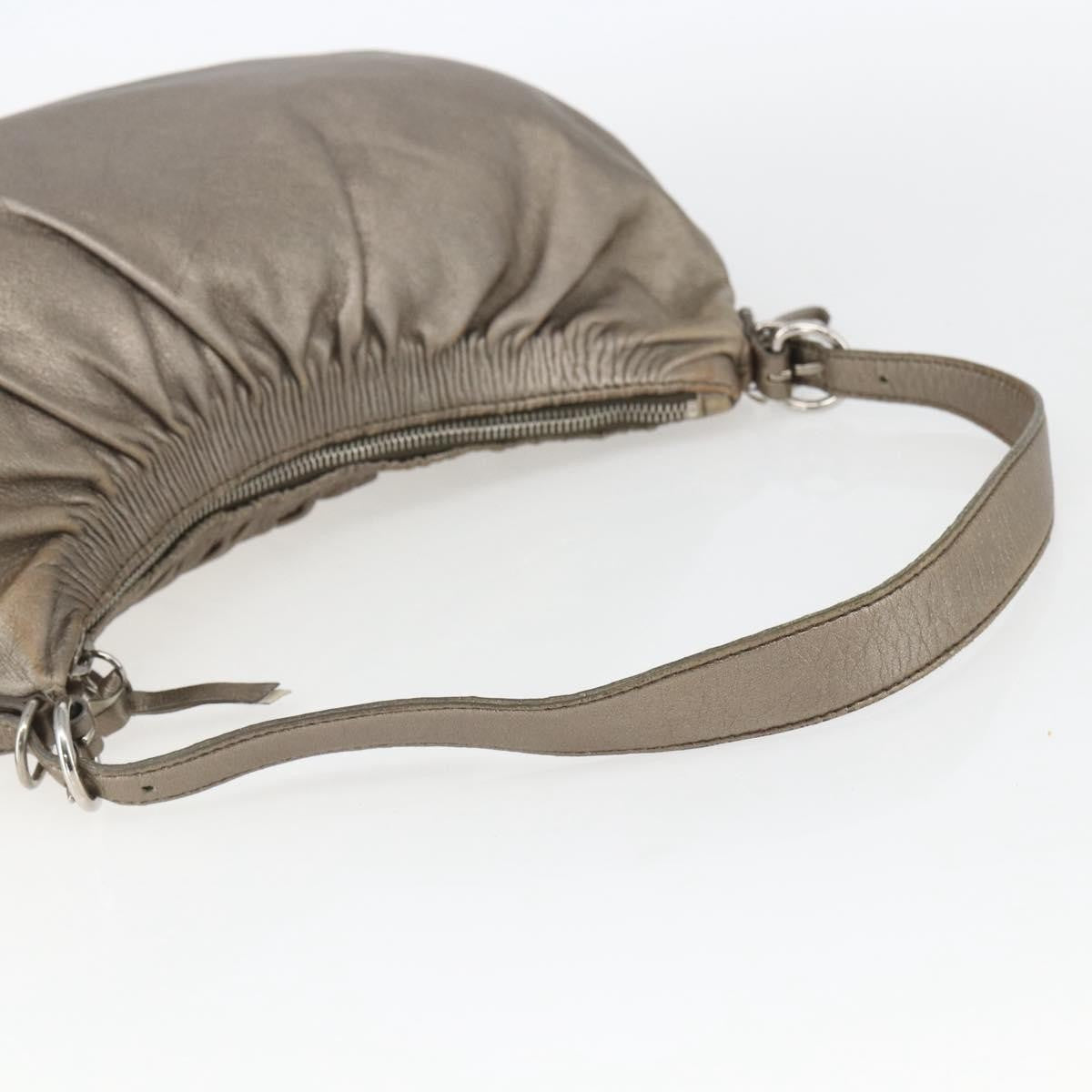 Miu Miu Shoulder Bag Leather, GOLD, LEATHER, Shoulder bag