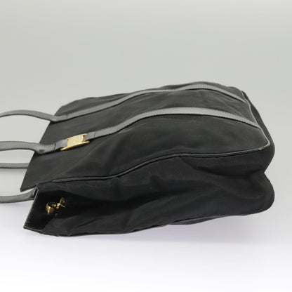 Salvatore Ferragamo Vala tote Canvas, BLACK, CANVAS, Tote bag