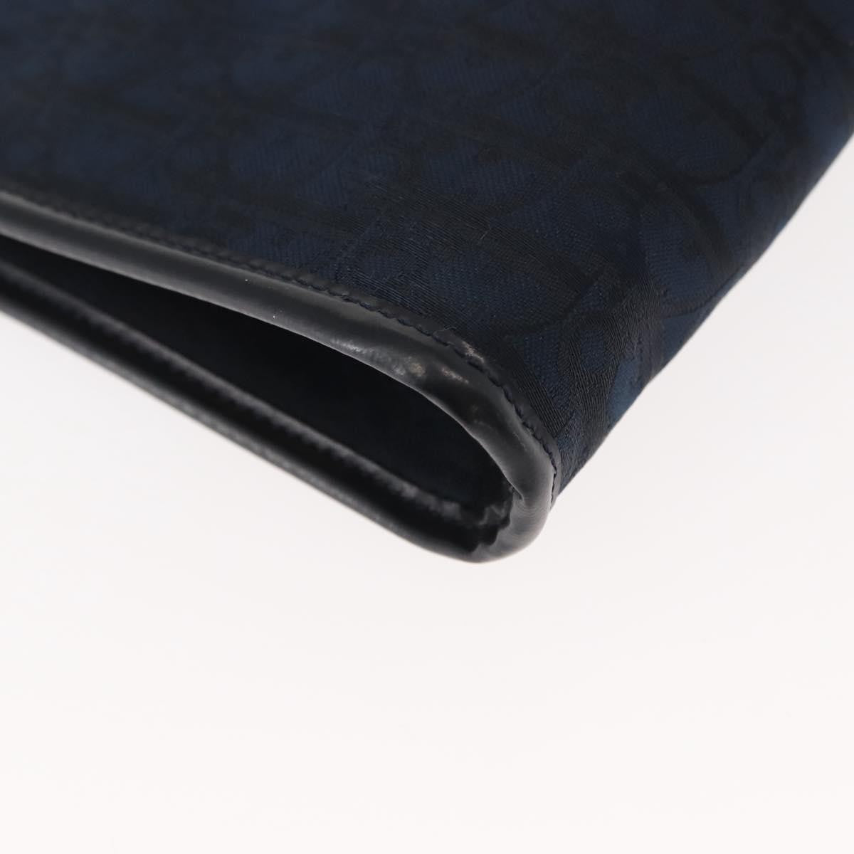 Christian Dior Vintage Trotter Pouch Canvas, NAVY, CANVAS, Clutche & pouche