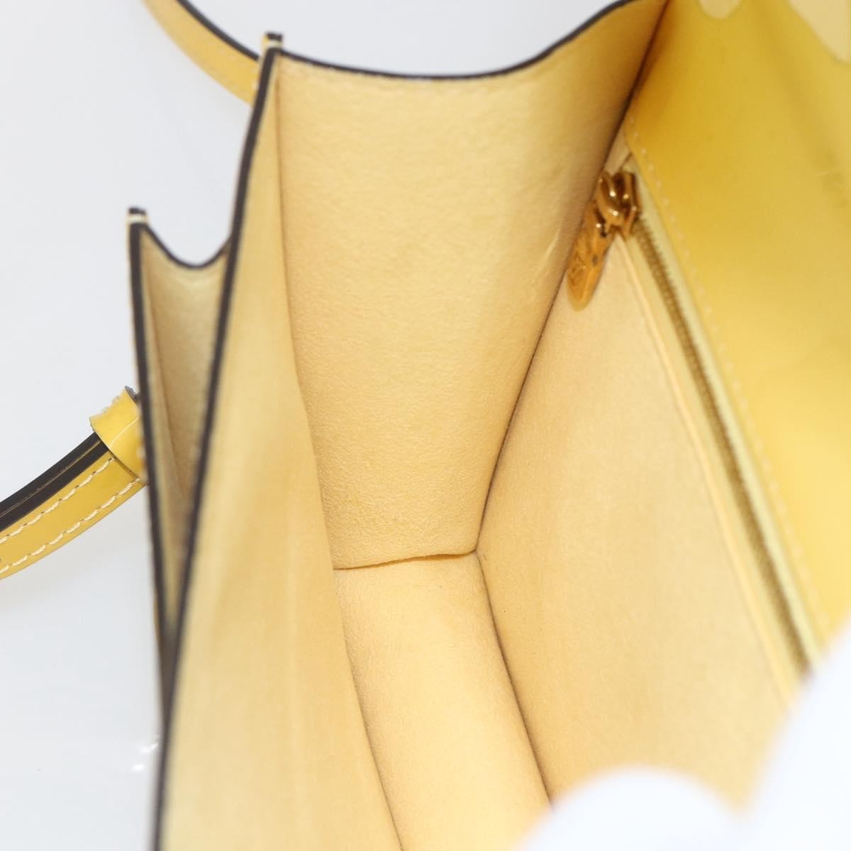 Louis Vuitton Monceau Handbag Vernis, Yellow, Patent Leather, Handbag