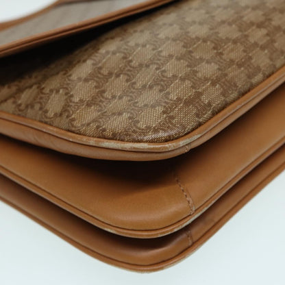 Celine Macadam Shoulder Bag PVC Leather, BEIGE, CANVAS, Shoulder bag