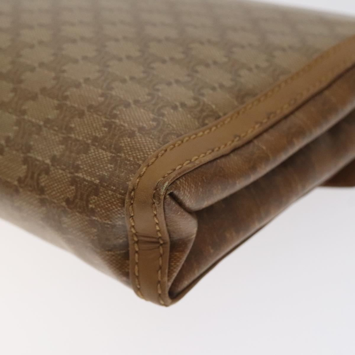 Celine Macadam Shoulder Bag Canvas, BROWN, CANVAS, Shoulder bag