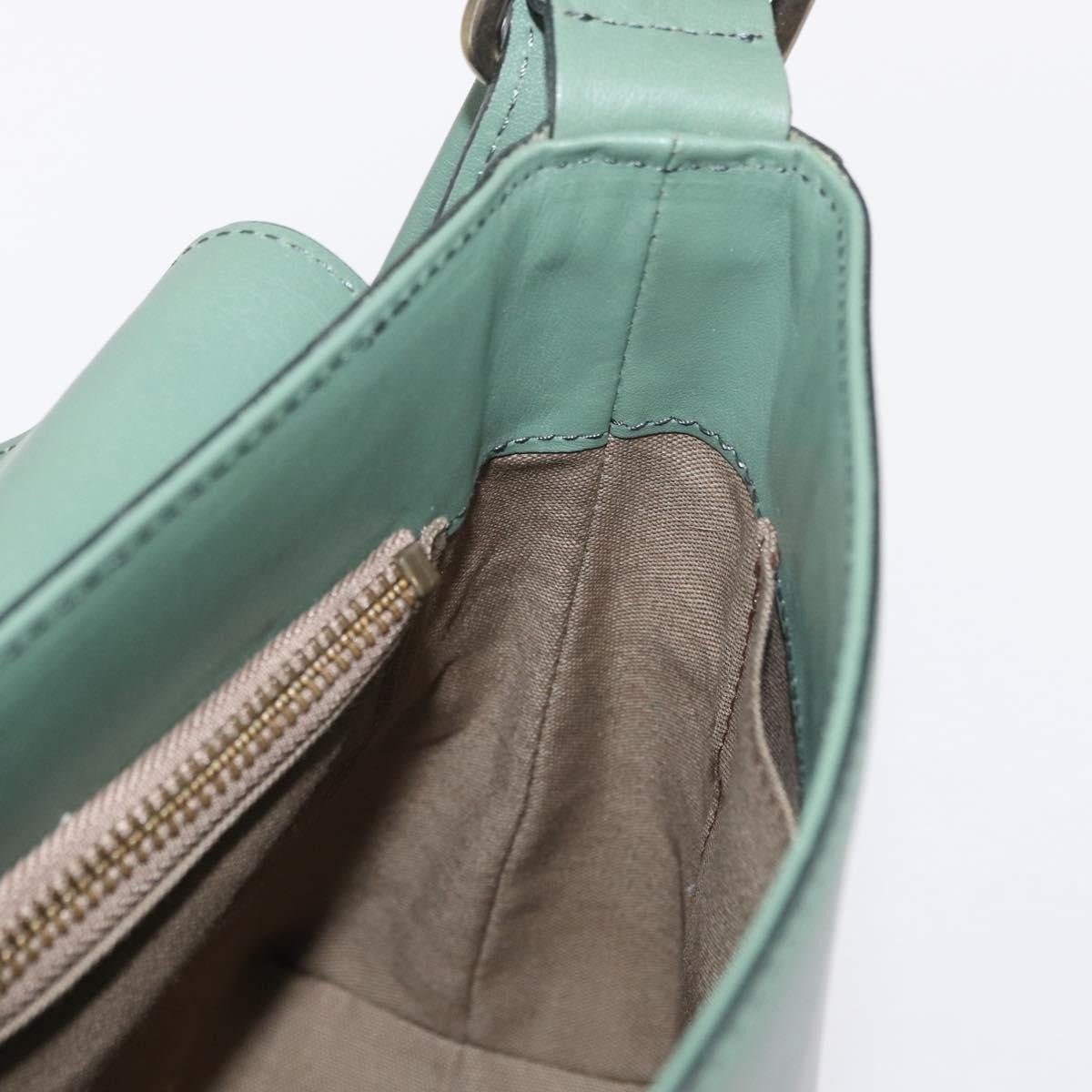 Chloe Vintage Flap shoulder bag Leather, GREEN, LEATHER, Shoulder bag