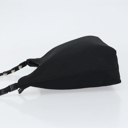 Salvatore Ferragamo Vala Shoulder Bag Nylon, BLACK, NYLON, Shoulder bag