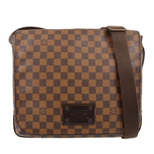 Louis Vuitton Brooklyn Handbag Damier, BROWN, CANVAS, Shoulder bag