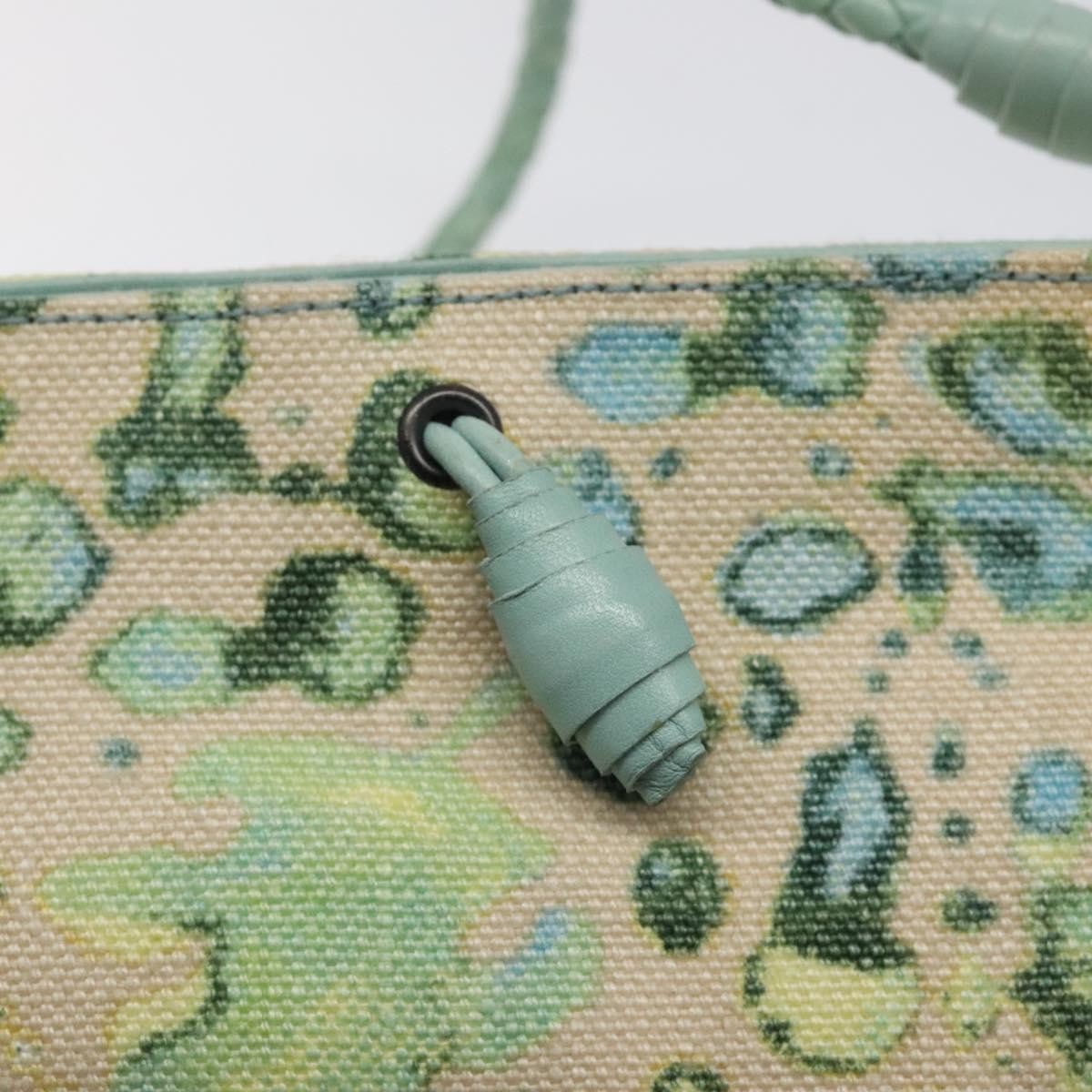 Bottega Veneta Vintage Shoulder Bag Canvas, GREEN, CANVAS, Shoulder bag