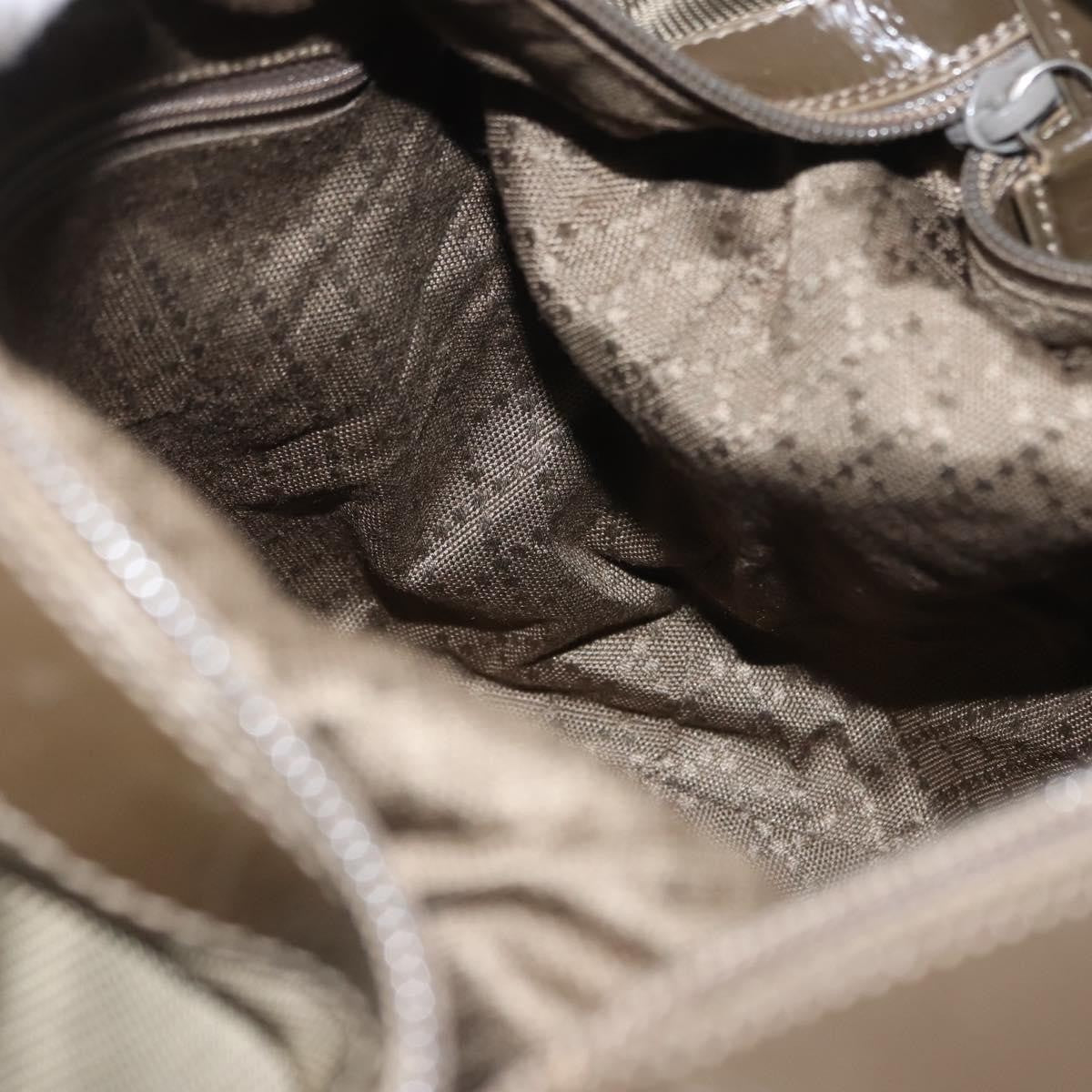 Gucci Vintage Bamboo Handle Bag Nylon, KHAKI, NYLON, Handbag