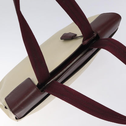 Prada Vintage Shoulder Bag Leather, BEIGE, LEATHER, Shoulder bag