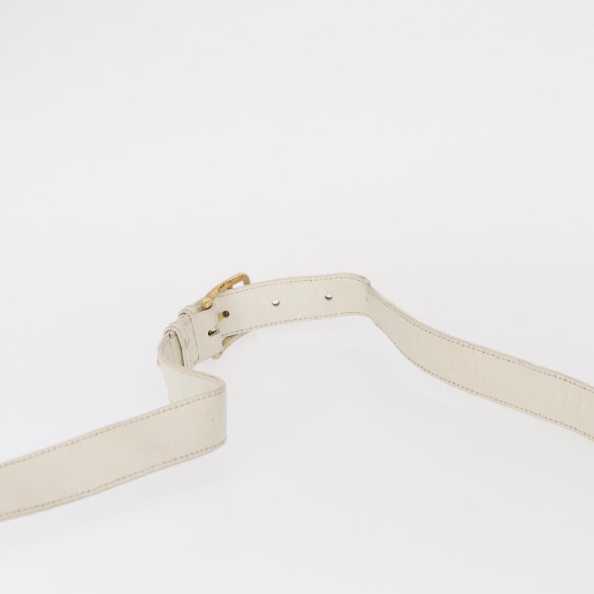 Celine Vintage Shoulder Bag Leather, WHITE, LEATHER, Shoulder bag