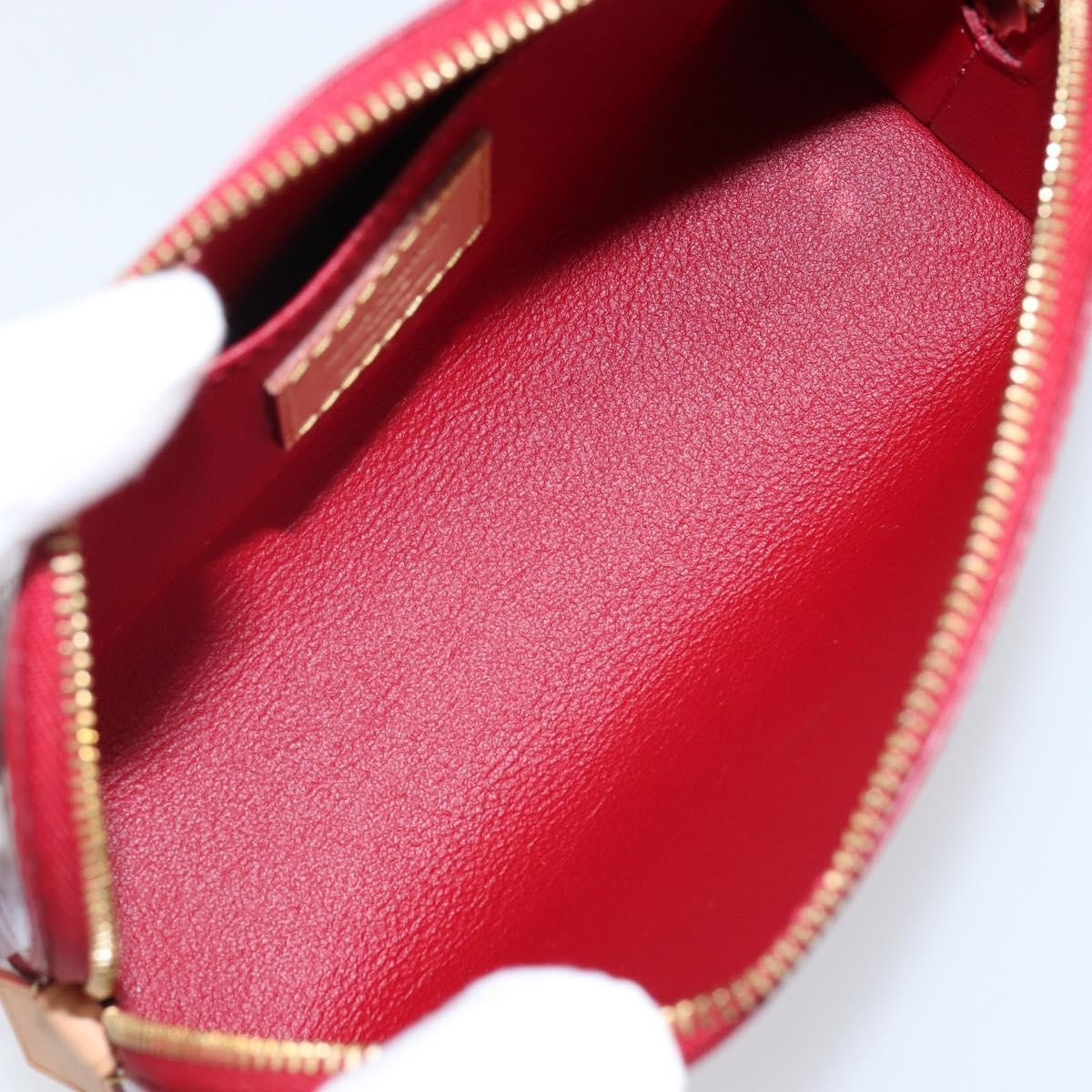 Louis Vuitton Cosmetic Pouch Limited Edition Monogram Vernis Rayures, RED, PATENT_LEATHER, Toiletry Case