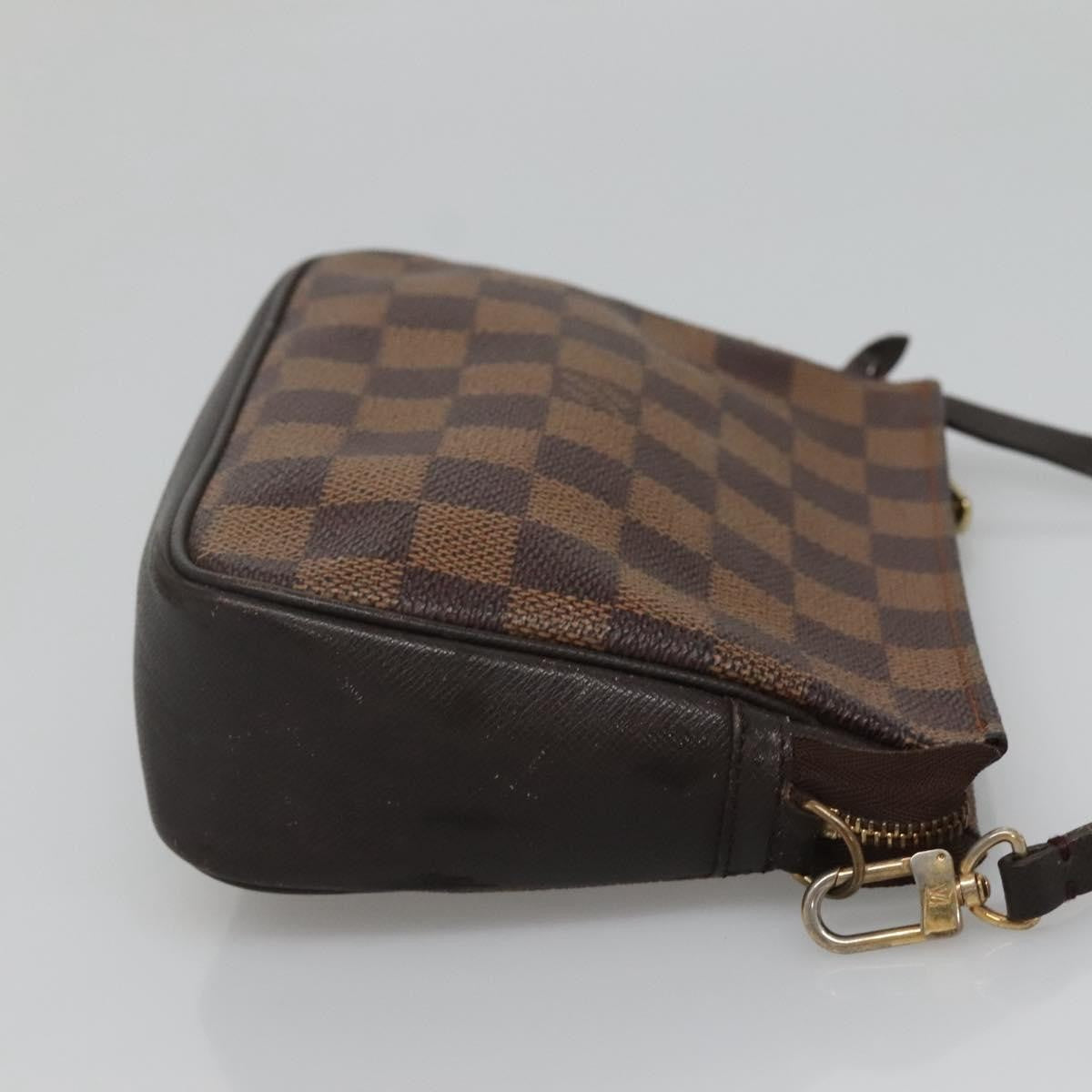 Louis Vuitton Trousse Make Up Bag Damier, BROWN, CANVAS, Clutche & pouche
