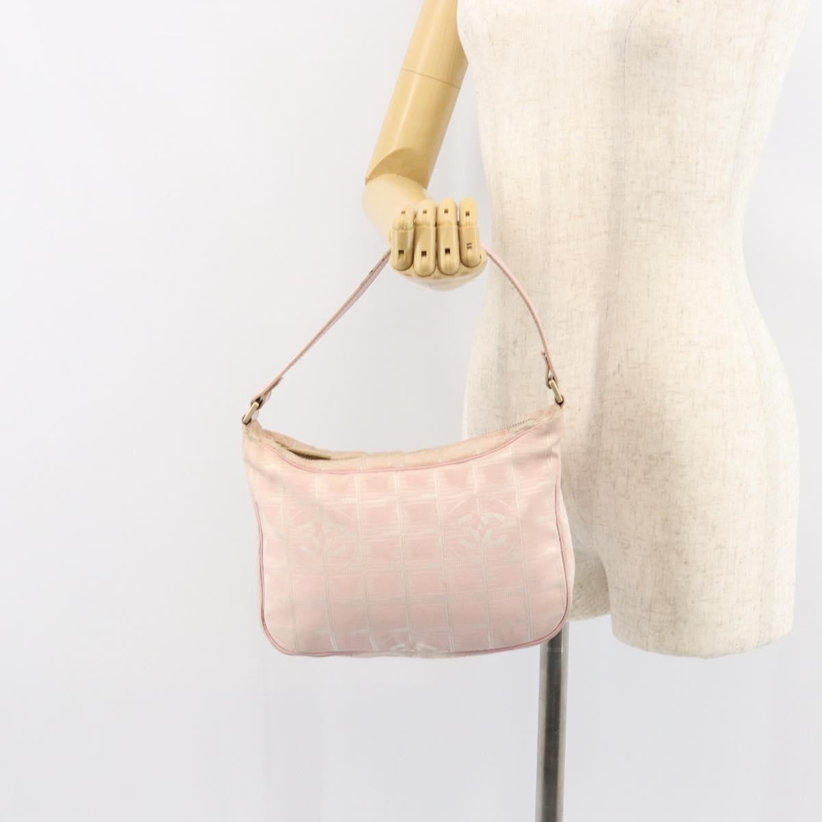 Chanel Travel Line Zip Hobo Nylon, PINK, NYLON, Shoulder bag