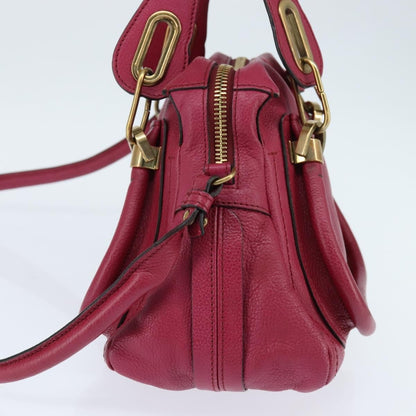 Chloe Paraty Top Handle Bag Leather, PINK, LEATHER, Handbag