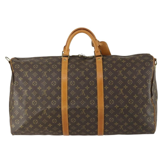 Louis Vuitton Keepall Bandouliere Bag Monogram Canvas, BROWN, CANVAS, Travel bag