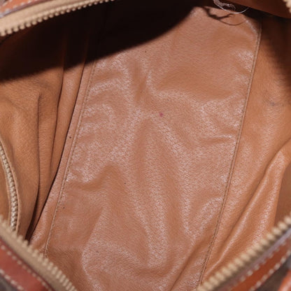 Celine Macadam Handbag Macadam with leather, BROWN, CANVAS, Handbag