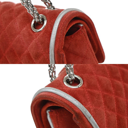 Chanel Reissue 2.55 Flap Bag Quilted Suede with Metallic Calfskin, RED, SUEDE, Shoulder bag