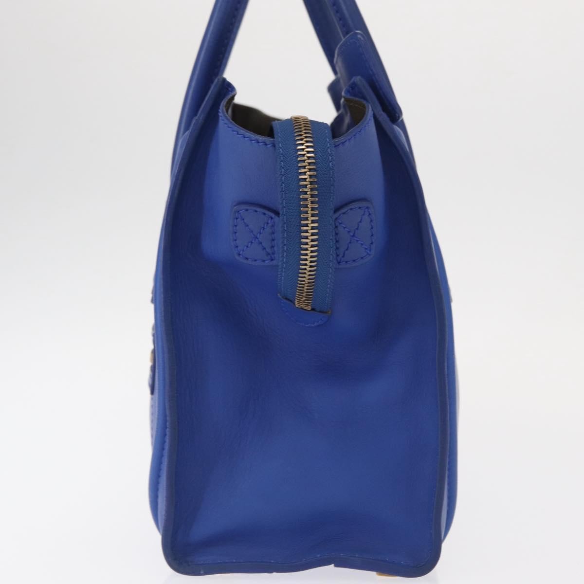 Celine Luggage Bag Smooth Leather, BLUE, LEATHER, Handbag