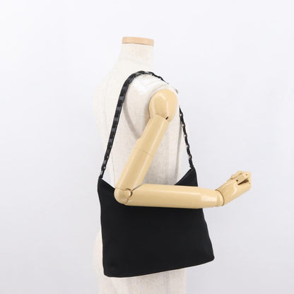 Salvatore Ferragamo Vala Shoulder Bag Nylon, BLACK, NYLON, Shoulder bag