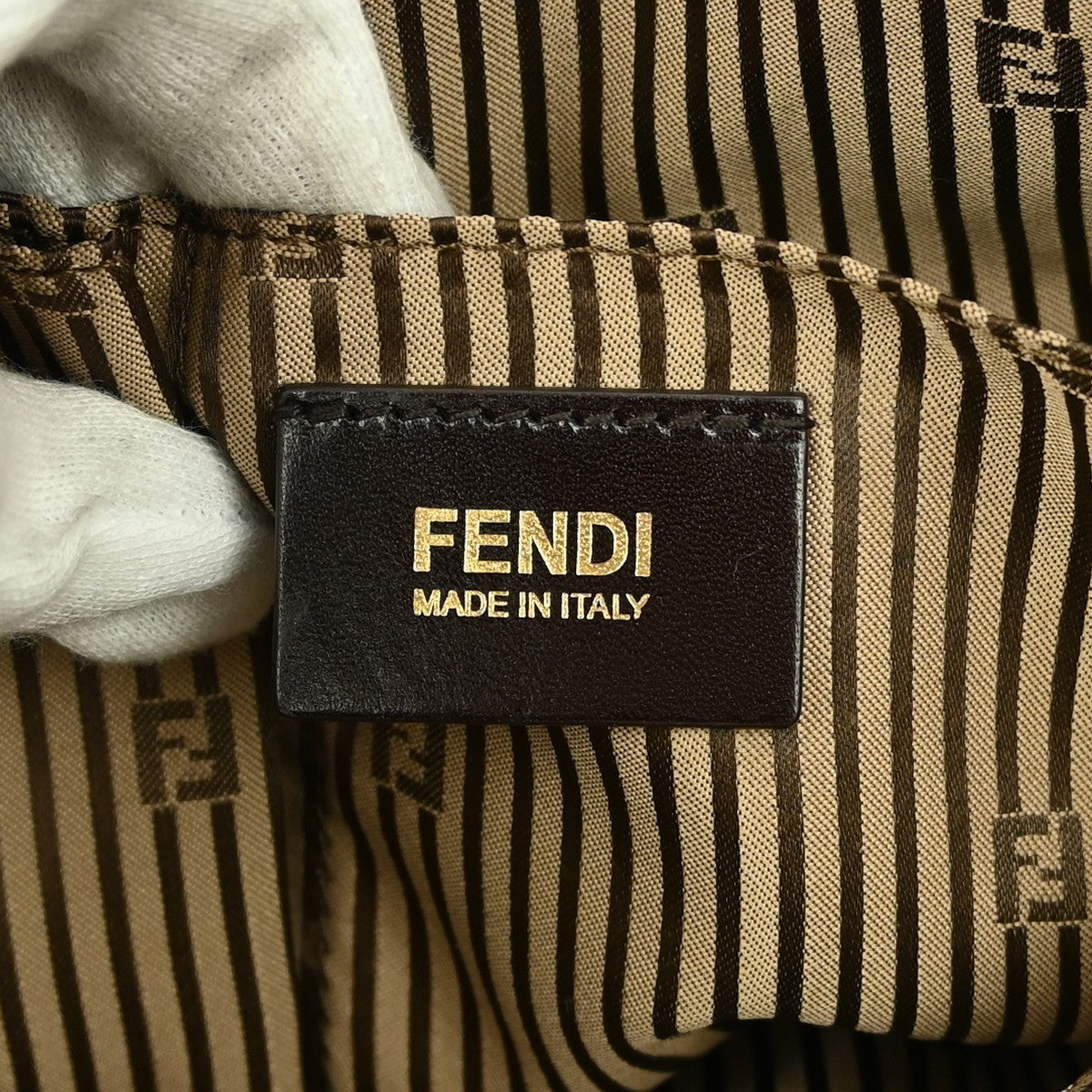 Fendi Chameleon Satchel Leather, BROWN, LEATHER, Handbag