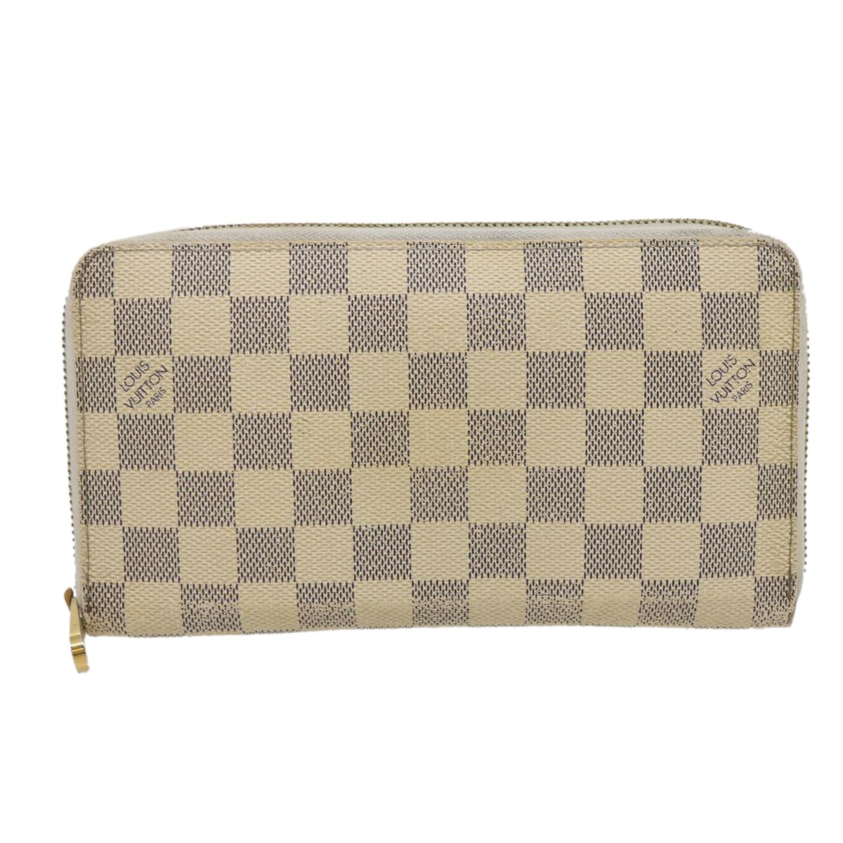 Louis Vuitton Zippy Organizer Damier, WHITE, CANVAS, Wallets