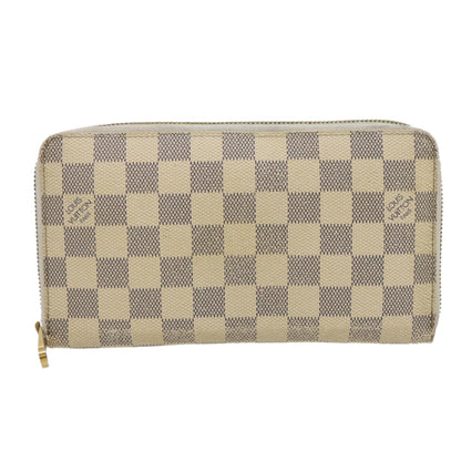 Louis Vuitton Zippy Organizer Damier, WHITE, CANVAS, Wallets