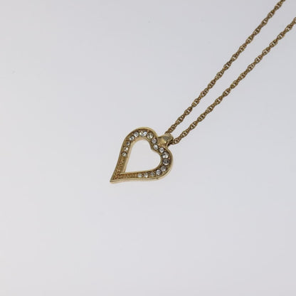 Christian Dior Logo Heart Pendant Necklace Metal, GOLD, METAL, Necklace