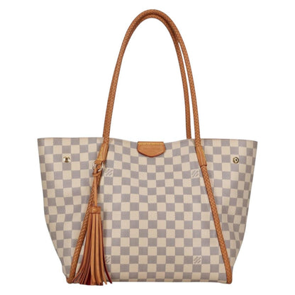 Louis Vuitton Propriano Handbag Damier, WHITE, CANVAS, Tote bag