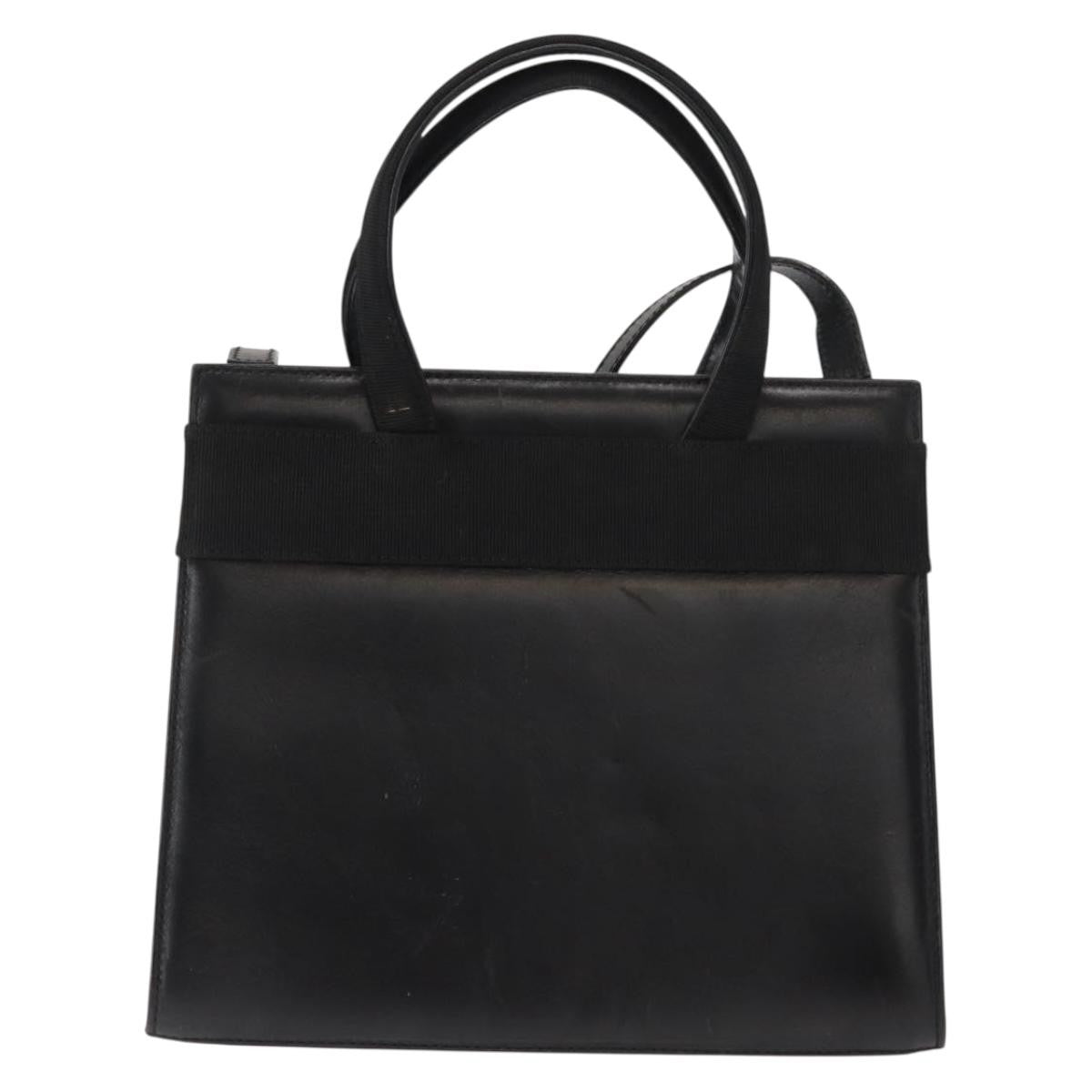 Salvatore Ferragamo Convertible Vara Bow Tote Leather, BLACK, LEATHER, Handbag