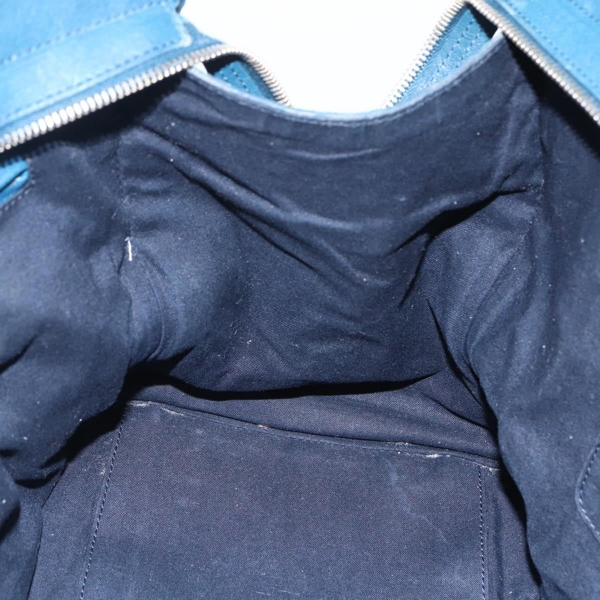 Saint Laurent Chyc Cabas Tote Leather, BLUE, LEATHER, Tote bag