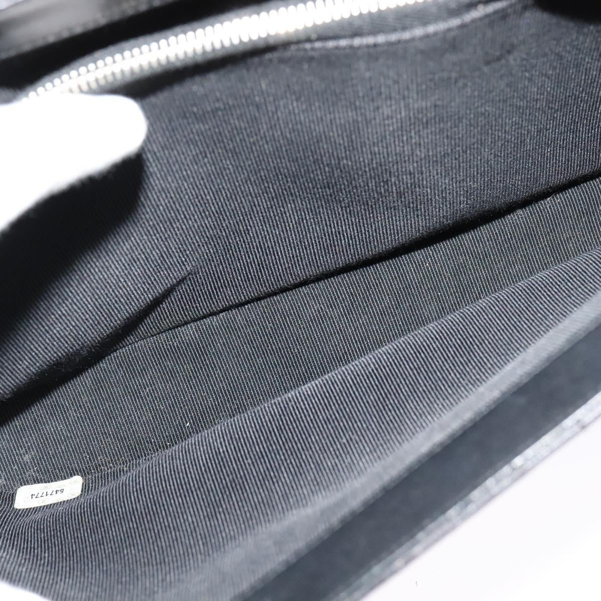 Chanel Vintage Chocolate Bar Metal Ring Tote Quilted Lambskin, BLACK, LEATHER, Tote bag