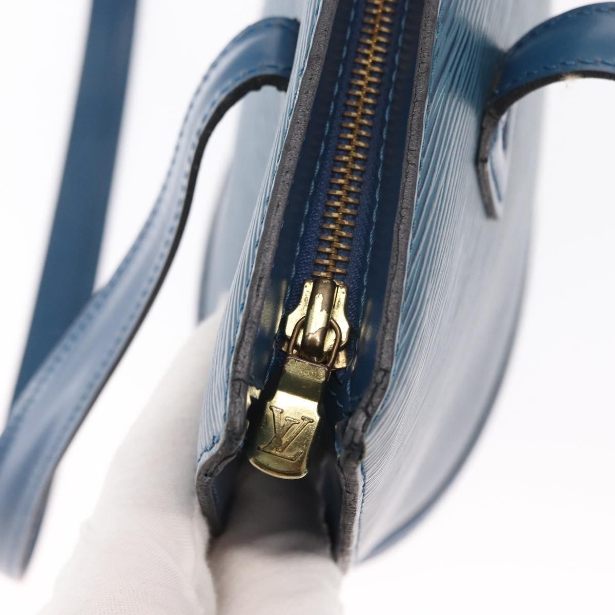 Louis Vuitton Saint Jacques Handbag Epi Leather, BLUE, LEATHER, Shoulder bag