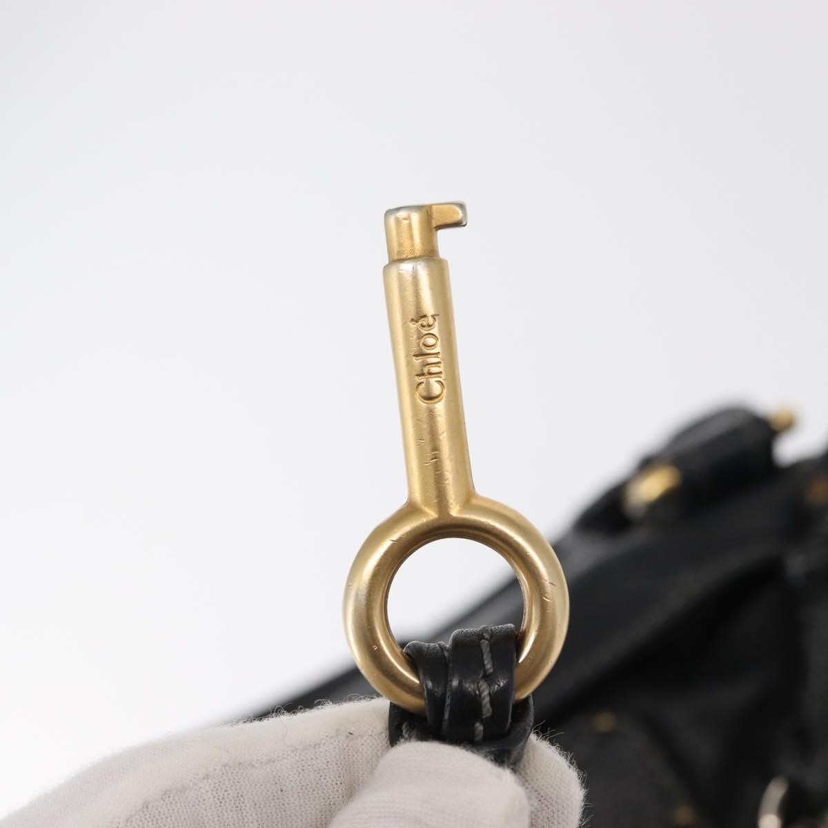 Chloe Pure Paddington Satchel Leather, BLACK, LEATHER, Handbag