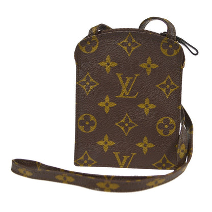 Louis Vuitton Pochette Secret Monogram canvas, BROWN, CANVAS, Clutche & pouche