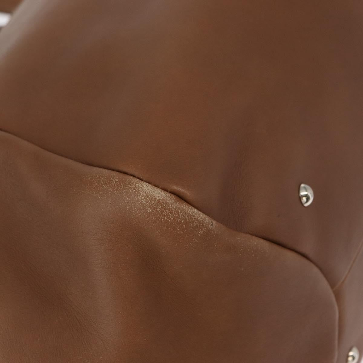 Salvatore Ferragamo Vintage Handbag Leather, BROWN, LEATHER, Handbag