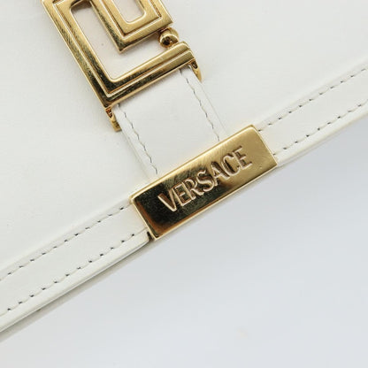 Versace Greca Goddess Wallet on Chain Leather, WHITE, LEATHER, Wallets