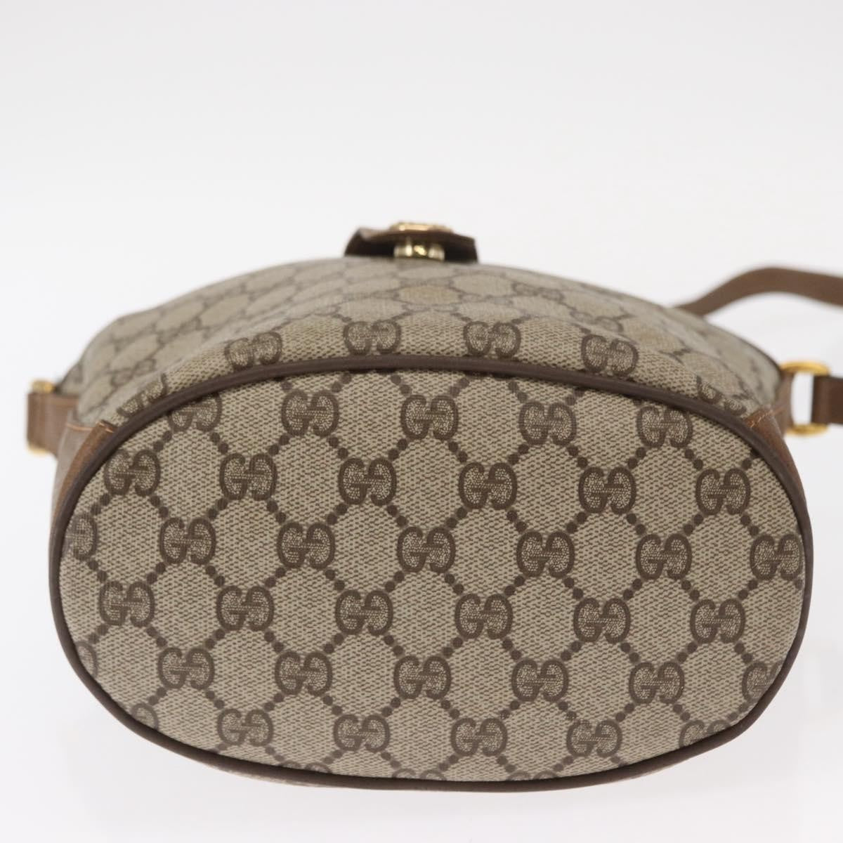 Gucci Vintage Open Shoulder Bag (Outlet) GG Canvas with Leather, BEIGE, PVC, Shoulder bag