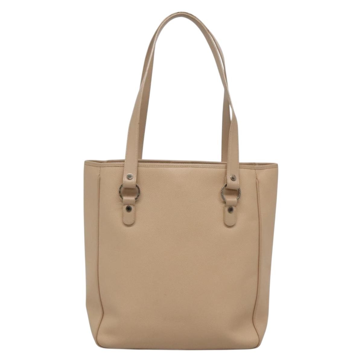 Bvlgari Tote bag Leather, BEIGE, LEATHER, Tote bag