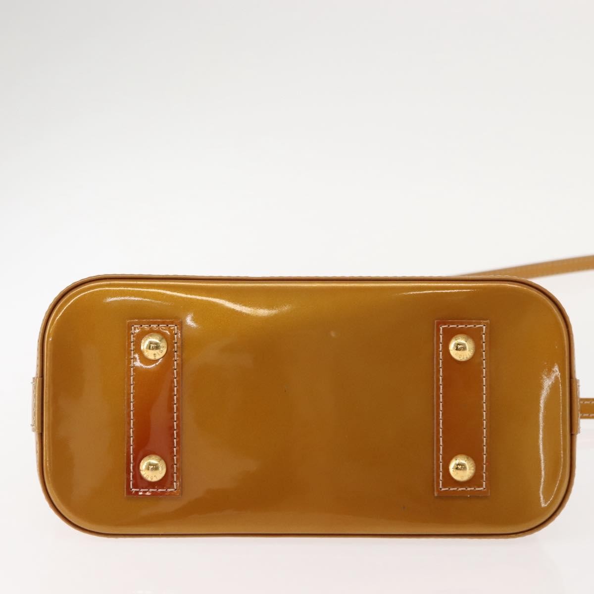 Louis Vuitton Alma Handbag Monogram Vernis, GOLD, PATENT_LEATHER, Handbag