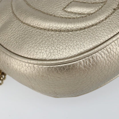 Gucci Soho Chain Bag Leather, GOLD, LEATHER, Shoulder bag