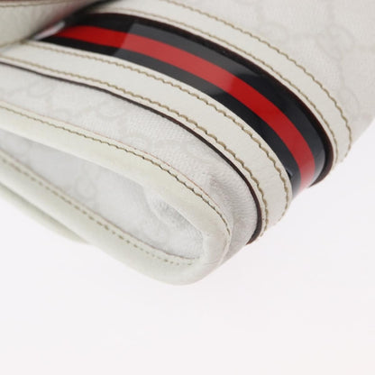 Gucci Sherry Line Waist Bag GG Canvas, WHITE, CANVAS, Shoulder bag