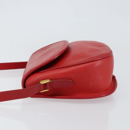 Gucci Vintage Flap Shoulder Bag Leather, RED, LEATHER, Shoulder bag