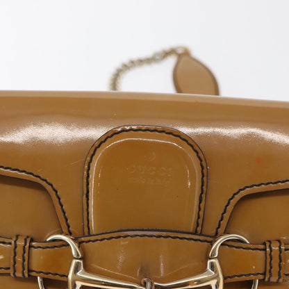 Gucci Emily Chain Flap Bag Patent, BEIGE, PATENT_LEATHER, Shoulder bag