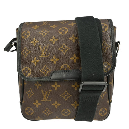 Louis Vuitton Bass Messenger Bag Macassar Monogram Canvas, BROWN, CANVAS, Shoulder bag