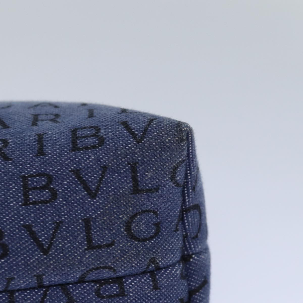 Bvlgari B.Zero1 Logomania Bag Canvas with Leather, BLUE, CANVAS, Clutche & pouche