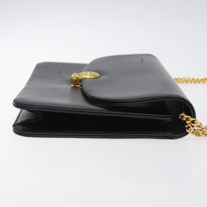 Christian Dior Flap chain Shoulder bag Leather, BLACK, LEATHER, Shoulder bag