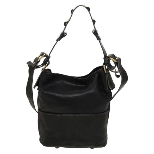 Chloe Vintage Shoulder Bag Leather, BLACK, LEATHER, Shoulder bag