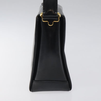 Gucci Vintage Convertible Bamboo Box Crossbody Bag Leather, BLACK, LEATHER, Crossbody bag