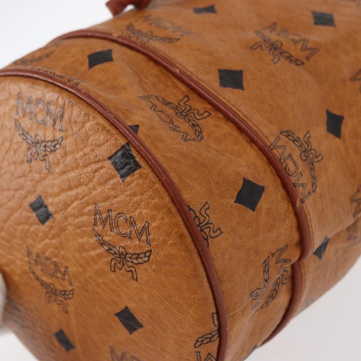 MCM Visetos Shoulder bag Canvas and Leather, BROWN, CANVAS, Shoulder bag